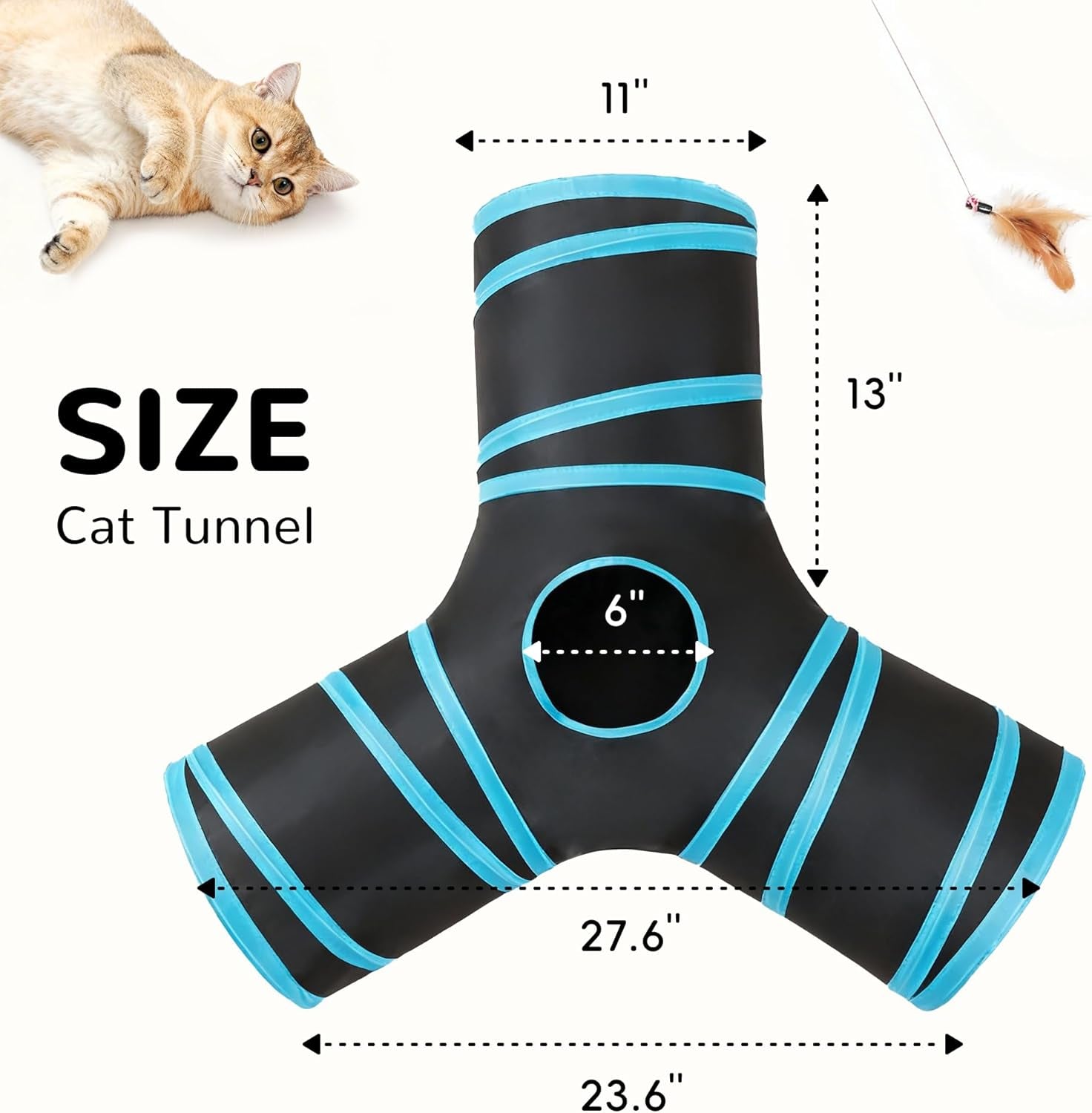 Adventure Tunnel™ – 3-Way Interactive Play Tunnel for Cats