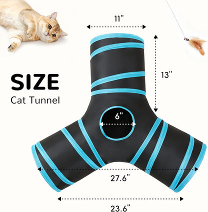 Adventure Tunnel™ – 3-Way Interactive Play Tunnel for Cats