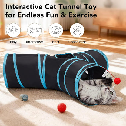 Adventure Tunnel™ – 3-Way Interactive Play Tunnel for Cats