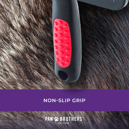 Professional Curved Slicker Brush for Dogs – Gentle Deshedding & Detangling Grooming Brush with Soft-Tip Pins