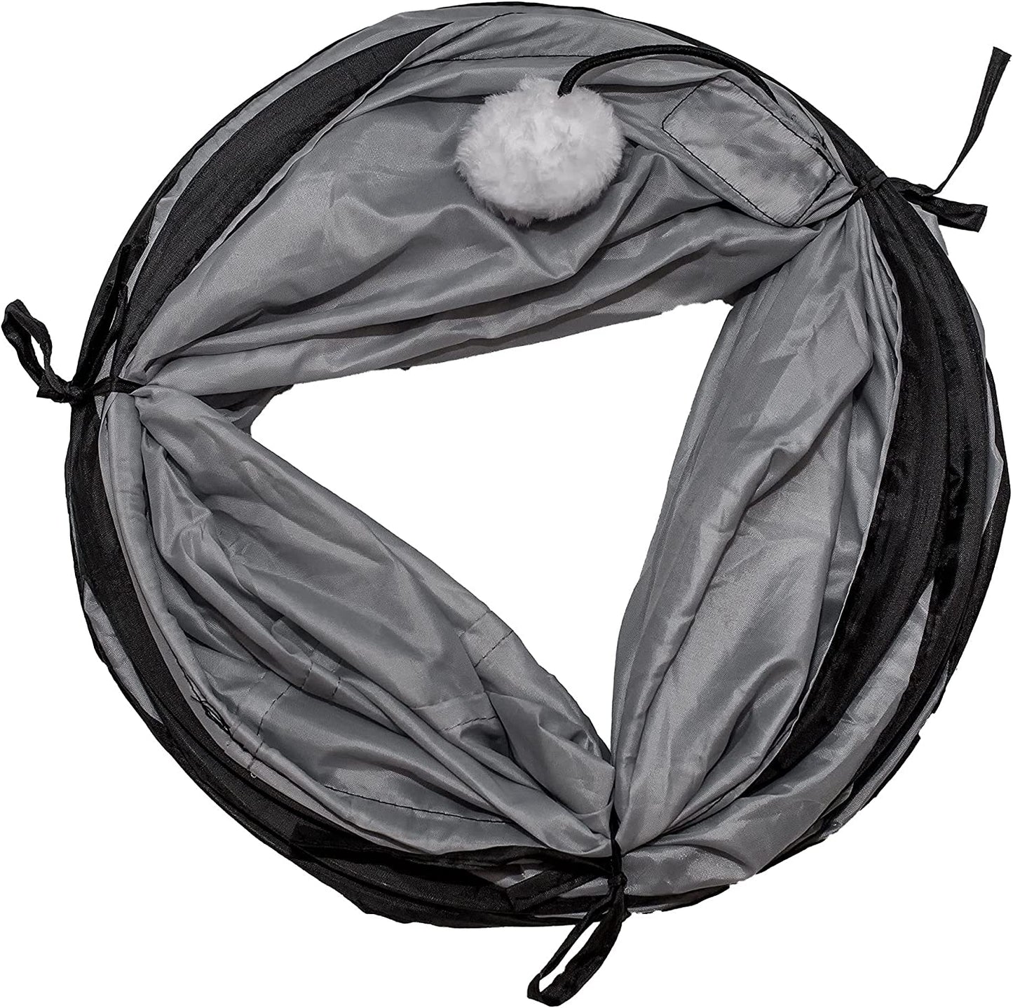 Interactive Cat Tunnel Toy – Collapsible Pop-Up Play Tunnel with Peek Hole & Hanging Ball for Indoor Cats