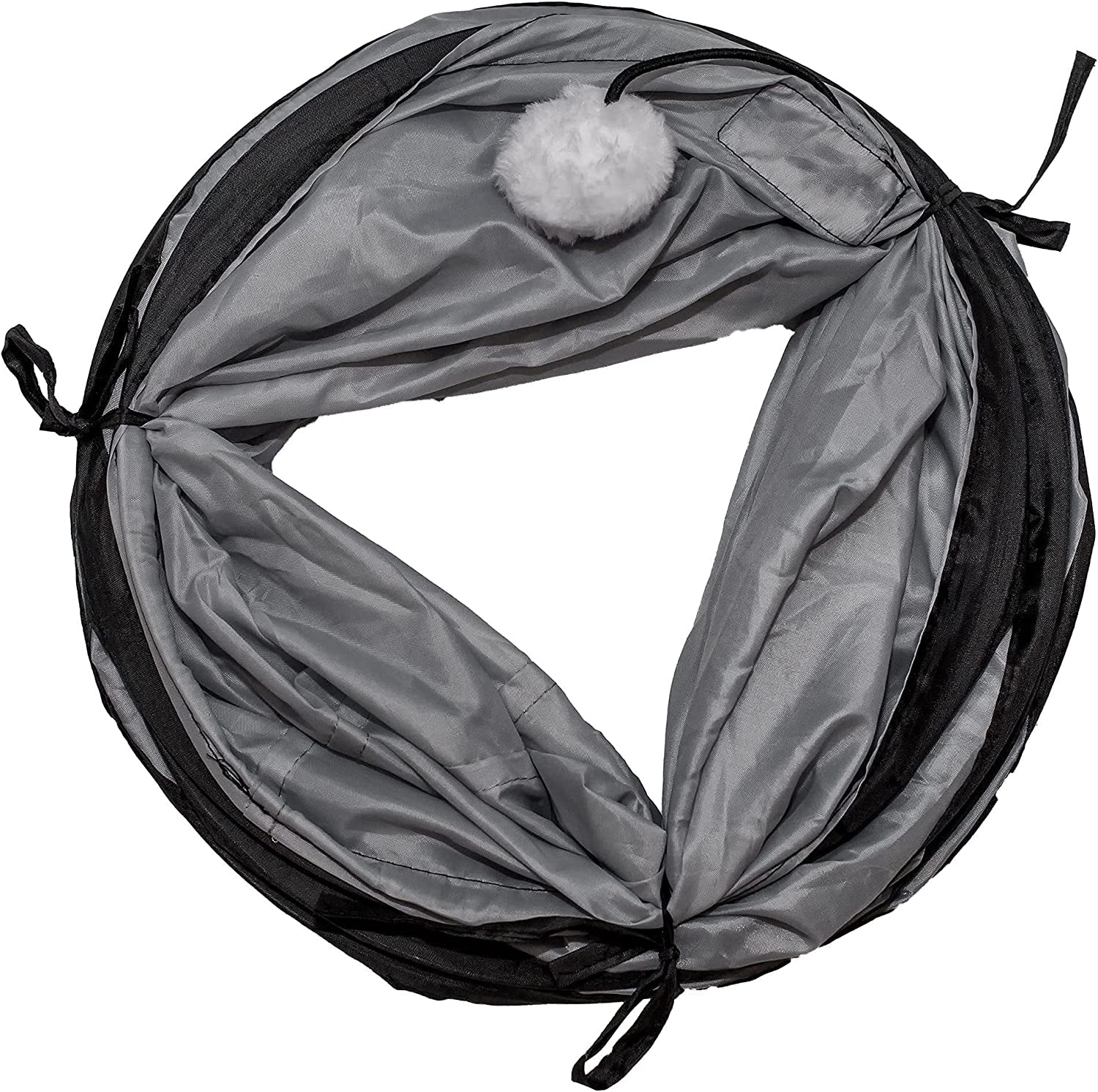 Interactive Cat Tunnel Toy – Collapsible Pop-Up Play Tunnel with Peek Hole & Hanging Ball for Indoor Cats