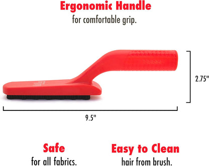 Fluffy Pet Hair Clean-Up Gentle Bristled Brush for Fur, Lint, Furniture, Fabric & Rug Cleaner for Homes with FLUFFY DOUBLE-COATED LONG-HAIRED PETS ONLY
