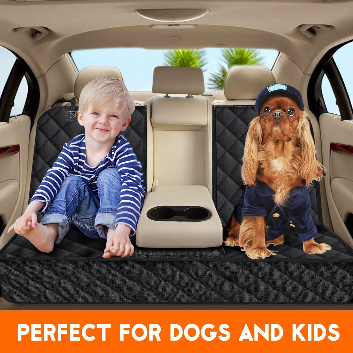 Waterproof Dog Car Seat Cover – Non-Slip Back Seat Protector for Cars, SUVs & Trucks