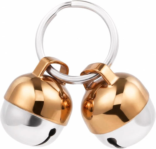 Handmade copper pet bells, 2 pack, extra loud for cats and small dogs