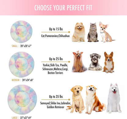 Rainbow CloudNest™ Calming Pet Bed – The Cozy Retreat Pets Never Want to Leave
