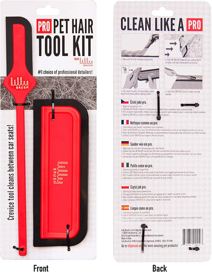2-in-1 pet hair removal tool kit for car and furniture