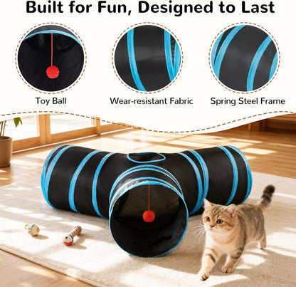 Adventure Tunnel™ – 3-Way Interactive Play Tunnel for Cats
