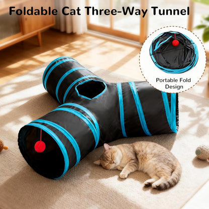 Adventure Tunnel™ – 3-Way Interactive Play Tunnel for Cats