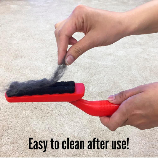 Fluffy Pet Hair Clean-Up Gentle Bristled Brush for Fur, Lint, Furniture, Fabric & Rug Cleaner for Homes with FLUFFY DOUBLE-COATED LONG-HAIRED PETS ONLY