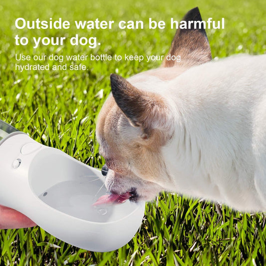 Leak-proof portable dog water bottle, 12oz travel dispenser